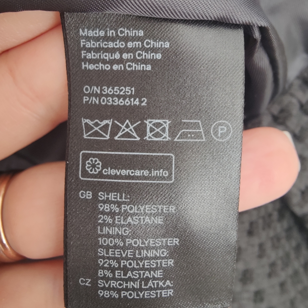 H&M Textured Black Blazer sizs XS long sleeve - Picture 4 of 6